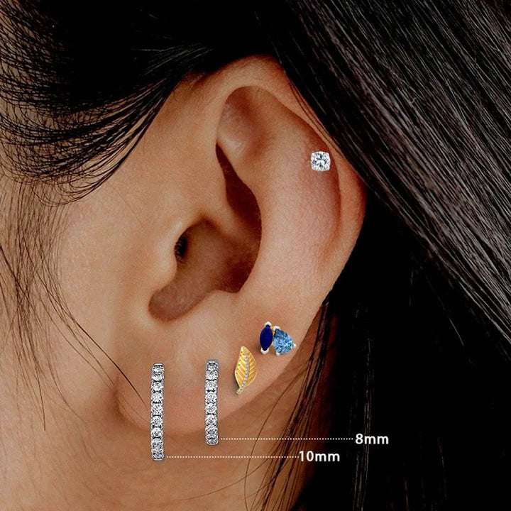 Cartilage Coloured Gemstone Studs