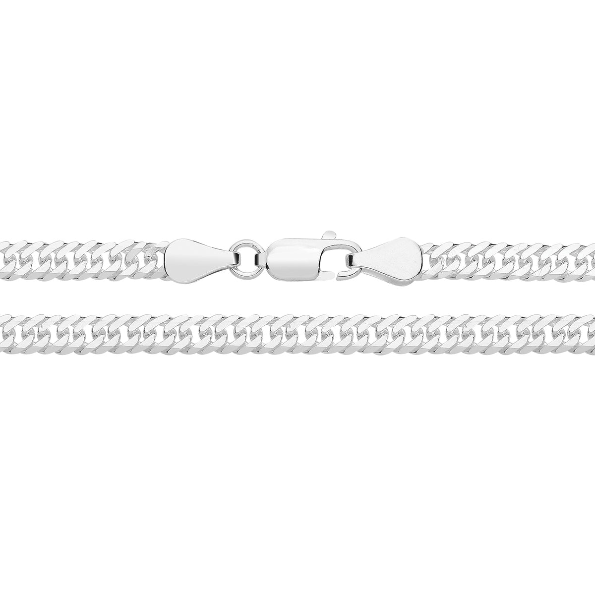 925 SILVER DOUBLE CURB CHAIN 080 GAUGE 26 inch Necklace Gents Unisex 1
