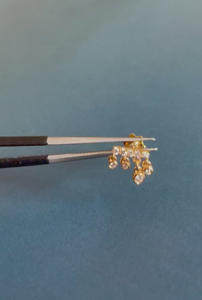 Diamond droplets nose stud