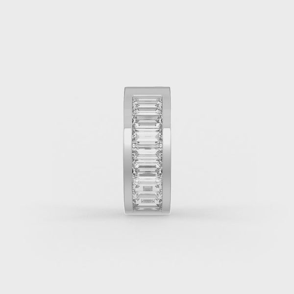 Dazzling men’s hoop earring 0.52ct natural diamonds
