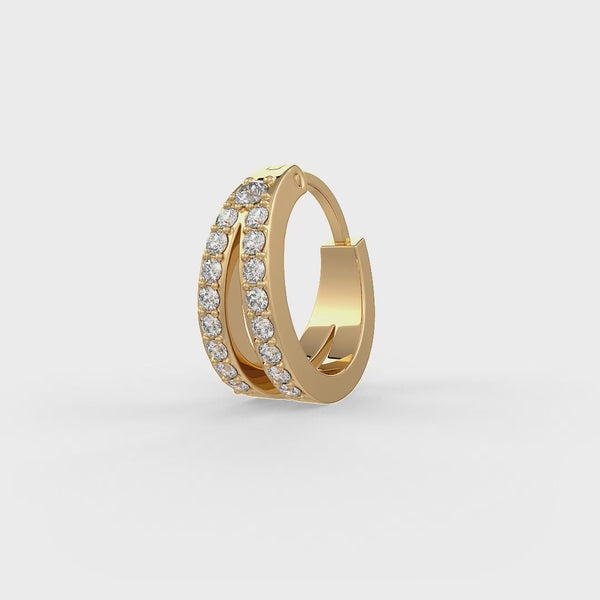 Double eternity diamond nose ring