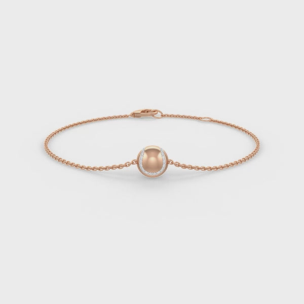 Diamond tennis bracelet rose gold 7 inch 0.25ct