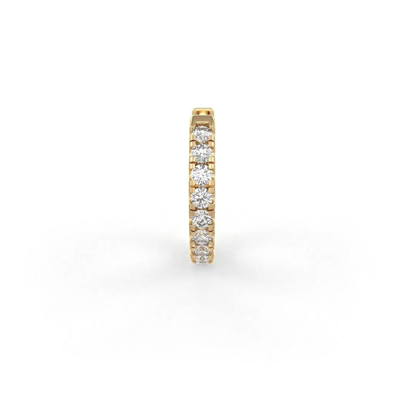 Classic gold diamond eternity hoop