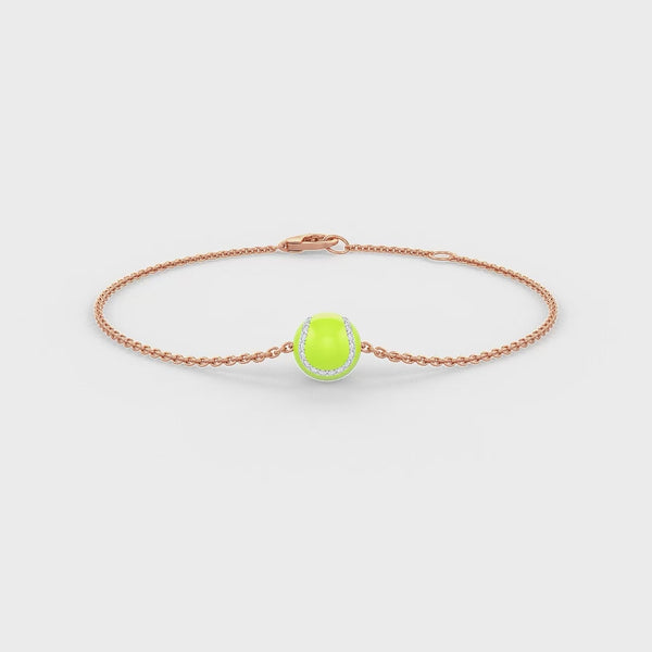 Luxurious rose gold diamond bracelet 0.25ct enamel