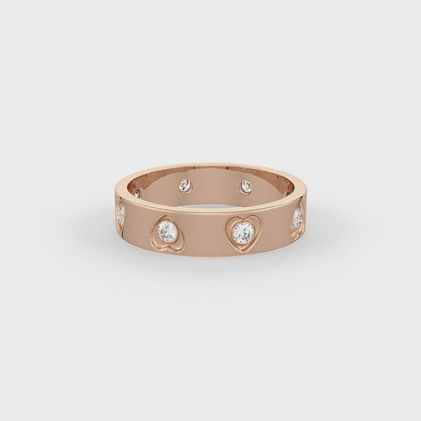 Rring with radiant zirconia heart setting