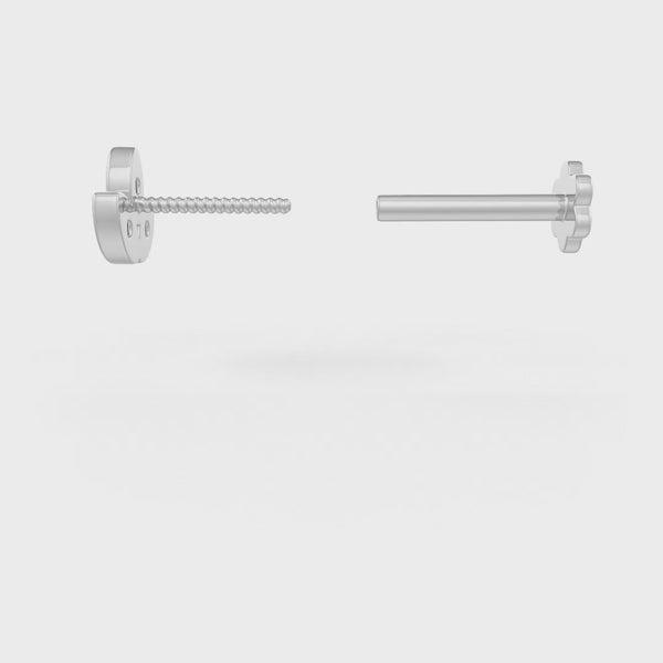 Refined 18ct white gold diamond nose stud