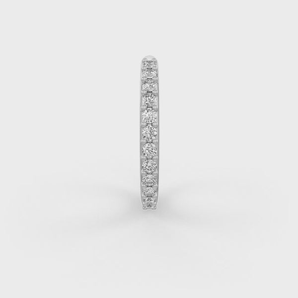 18ct white gold diamond skinny nose ring