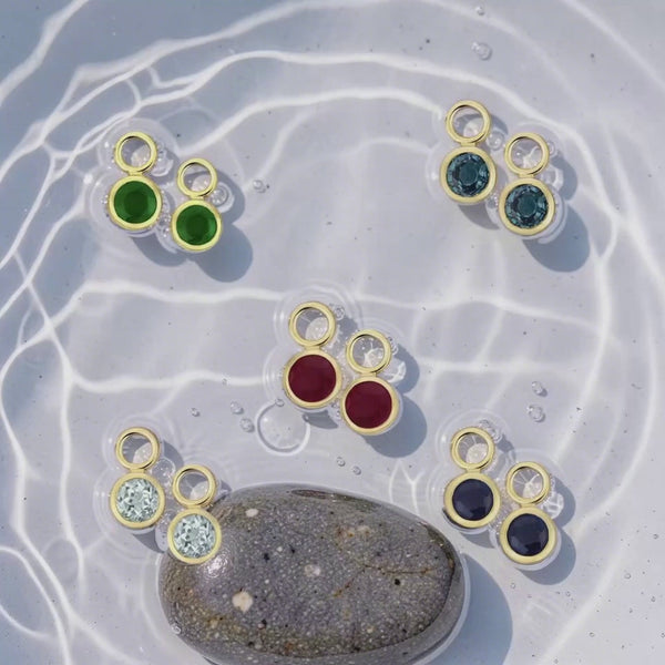 Natural Emerald Charms in 9ct