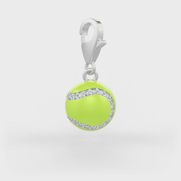 Charming 0.25ct diamond tennis ball in white gold