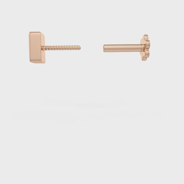 Refined 18ct rose gold diamond nose stud solitaire