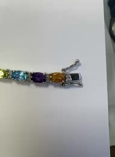 diamond gemstone bracelet yellow gold