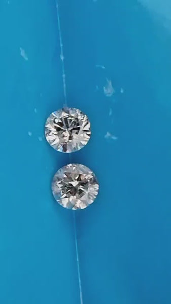 18ct gold solitaire diamond studs in screwback setting