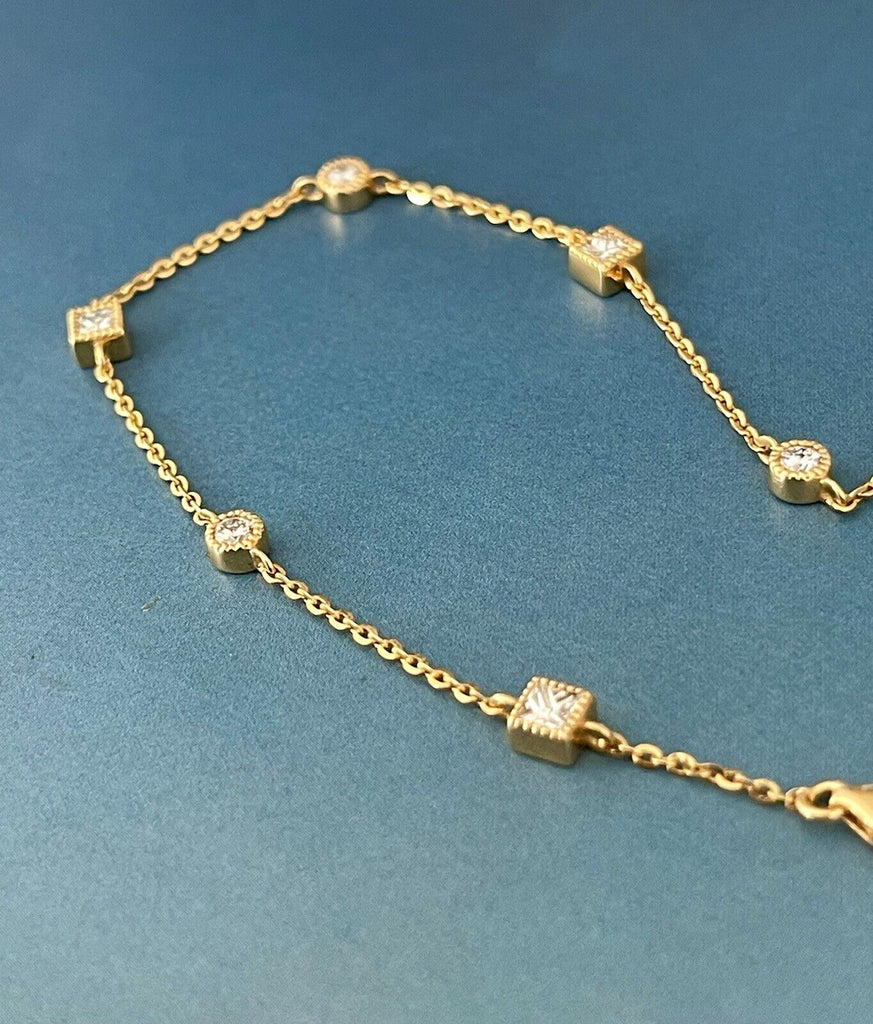 18ct yellow gold diamond bracelet
