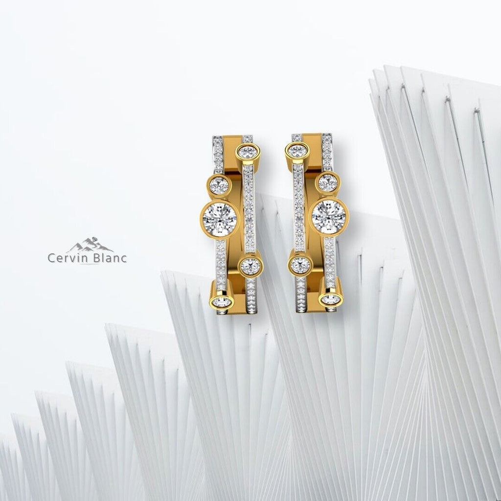 Cervin Blanc diamond jewellery, hoops drops