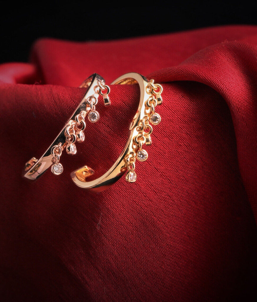  18ct Rose Gold Diamond Hoop Earrings