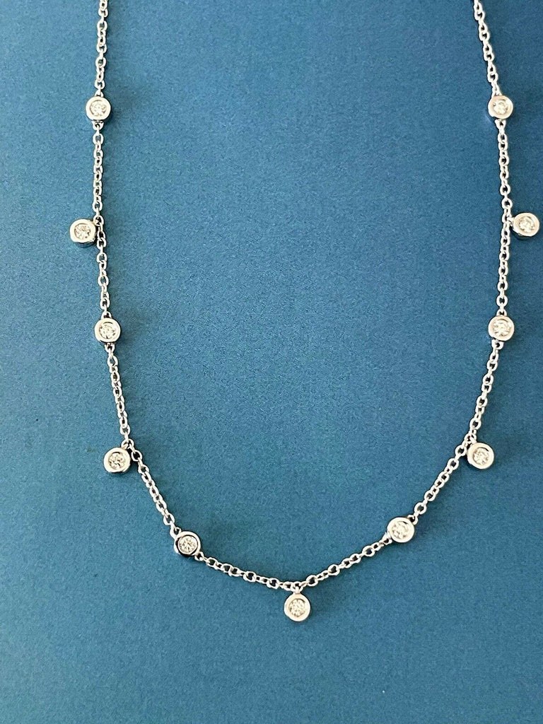 18ct white gold solitaire diamond necklace
