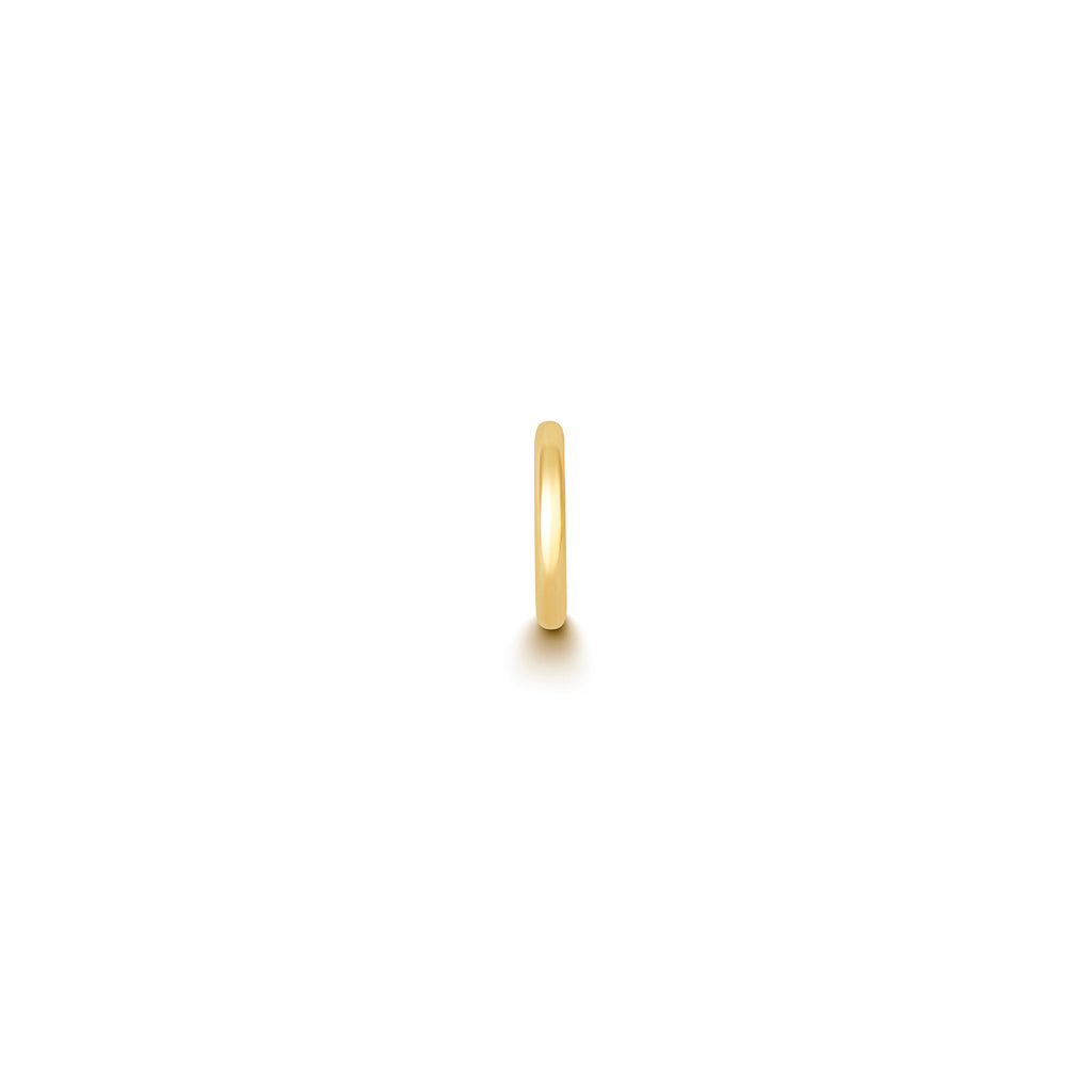 9CT GOLD ROUND TUBE CARTILAGE HOOP - LONG POST 8mm – London Diamond Online