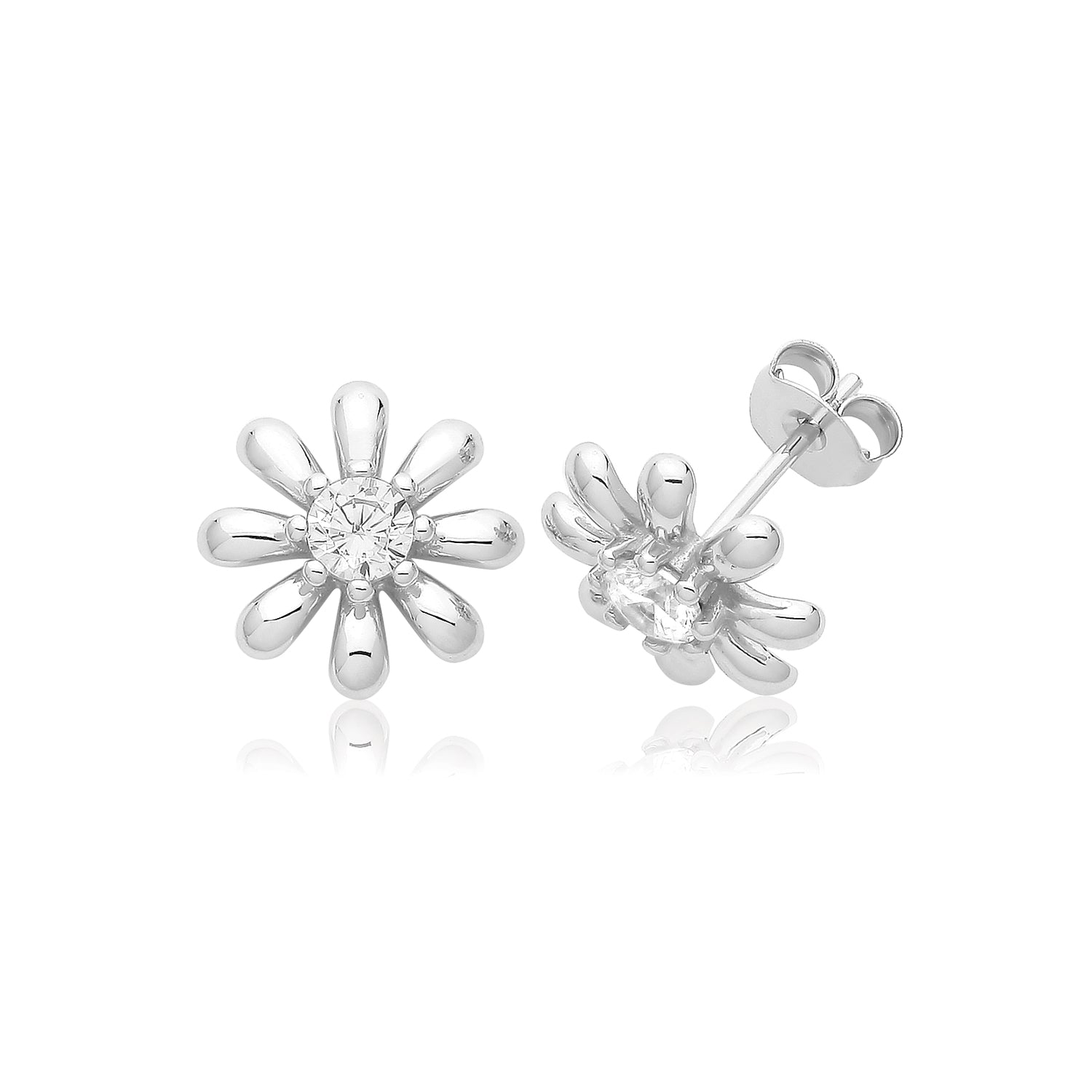 Cubic Daisy CUBIC ZIRCONIA DAISY EARRINGS 5MM